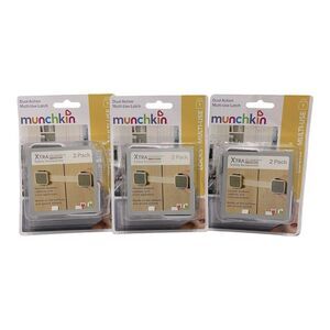 Munchkin XtraGuard Safety Latch ( 3 2-Pack Locks) White and Gray